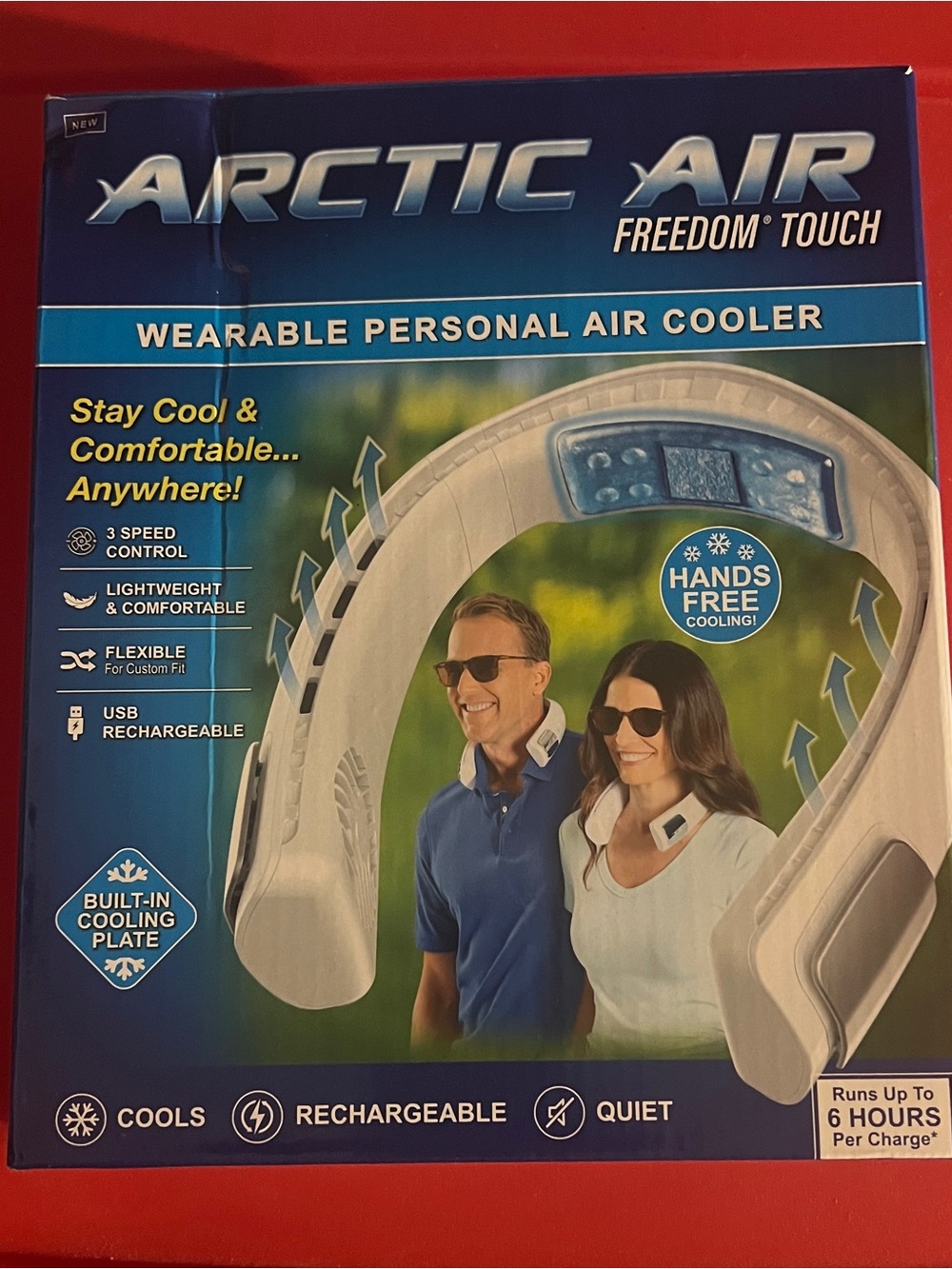 Arctic Air Freedom Touch Wearable Personal Air Cooler - White